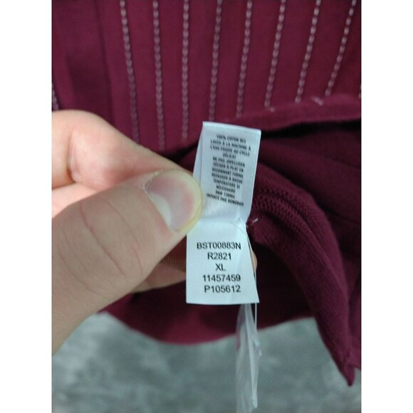 Bonobos Sweater Mens XL Red Striped Cardigan Cotton Knit Golf Casual Preppy - Picture 7 of 8